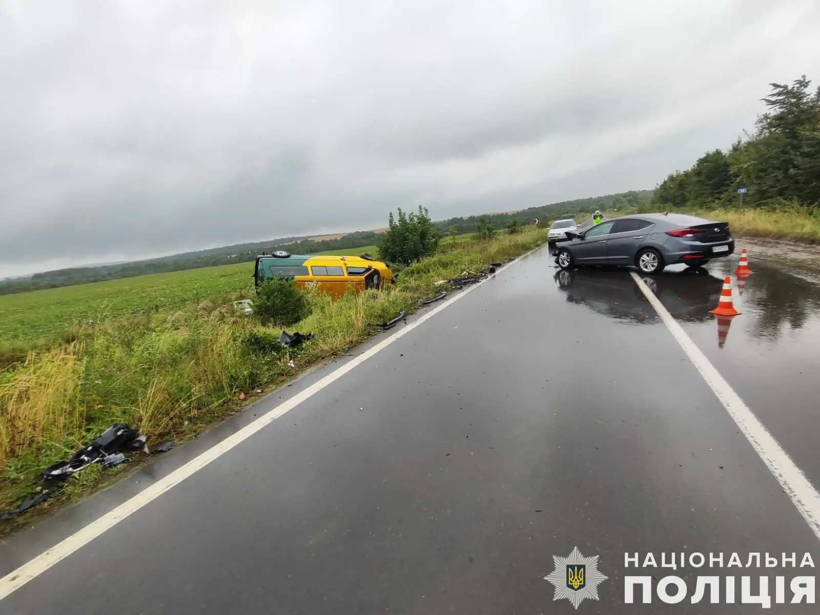 На Львівщині зіткнулися мікроавтобус з легковиком: травмовано двоє осіб Фото-5