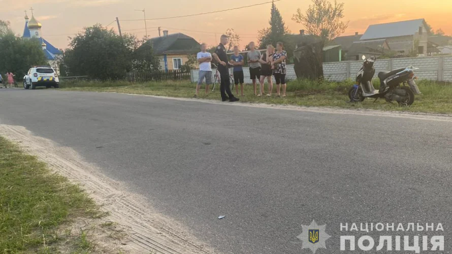 На Волині неповнолітній скутерист збив пішохода, останній потрапив у лікарню